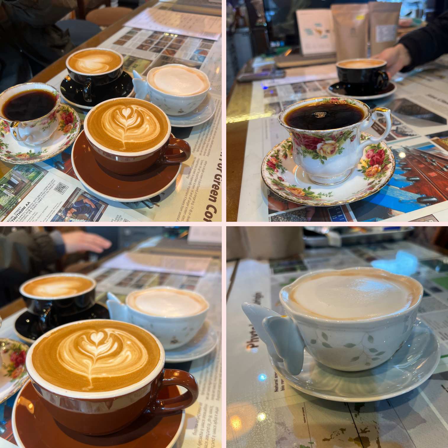 삼거리다방-커피들의-모습