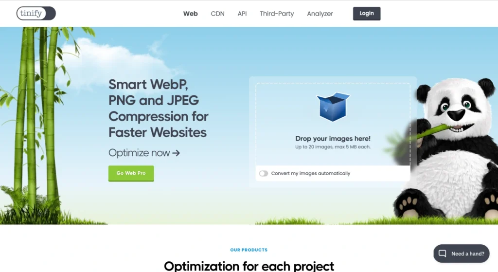 타이니-피앤지-사이트-화면캡처