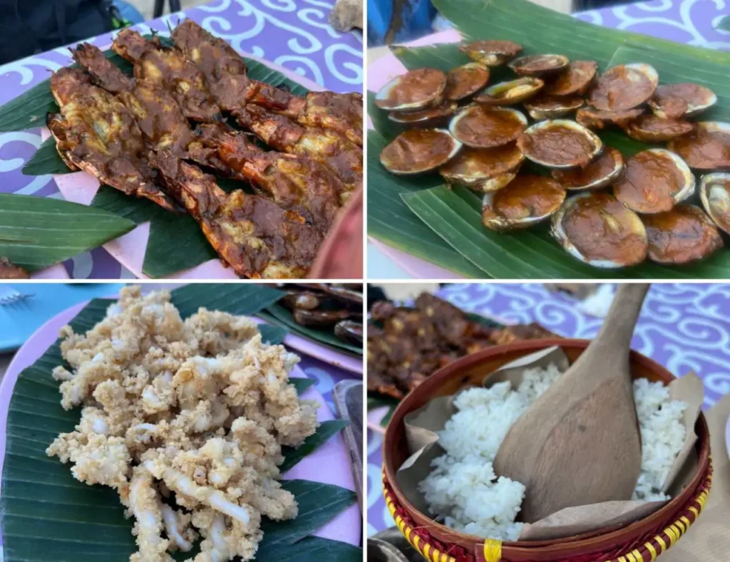 하티쿠에서-주문한-해산물들