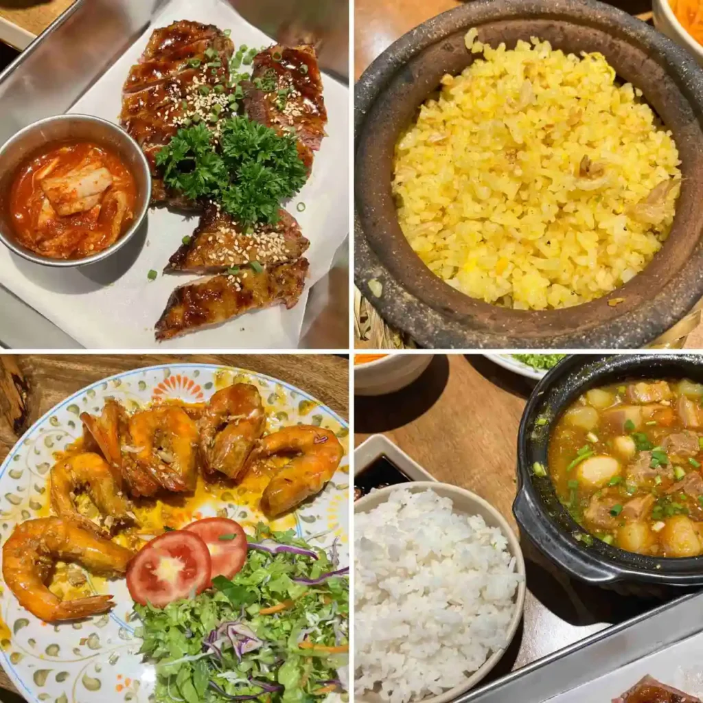 씀모이가든에서-주문한-음식들